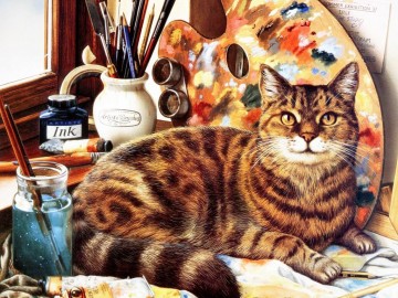 動物 Painting - GT023子猫